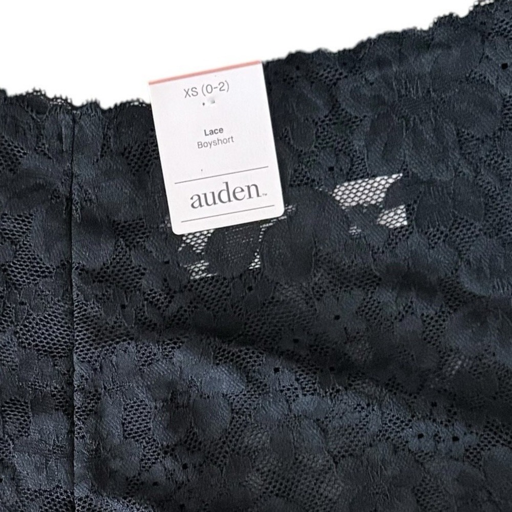 Women's Allover Lace Boy Shorts Underwear - Auden™ Black XS: Mid Rise - Picture 6 of 9